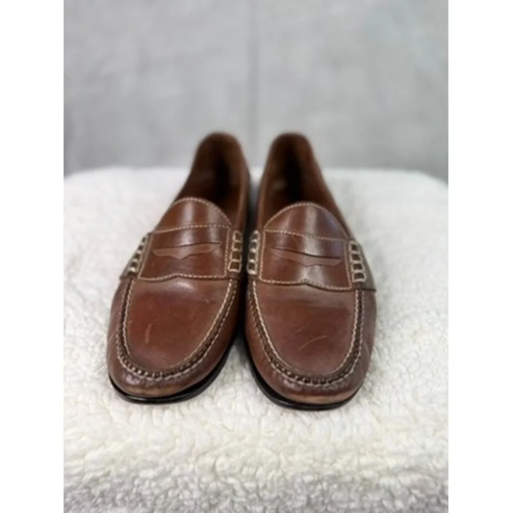 Cole Haan‎ Mens 10 D Brown Leather Penny Loafers Classic Slip On Shoes