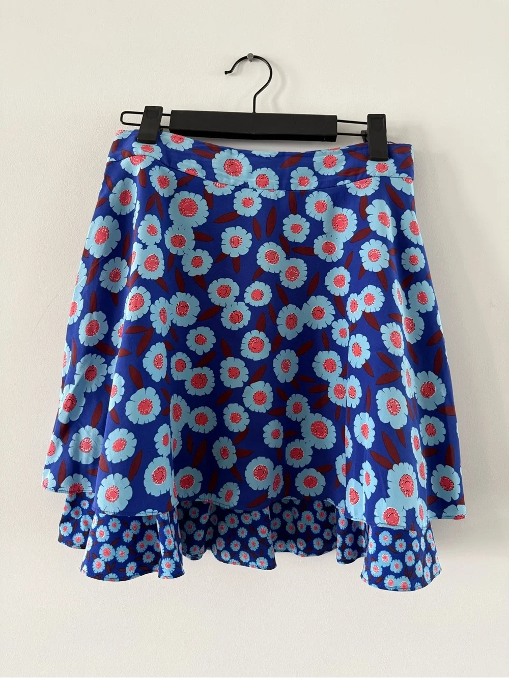 Kate Spade Blue Floral A-Line Skirt