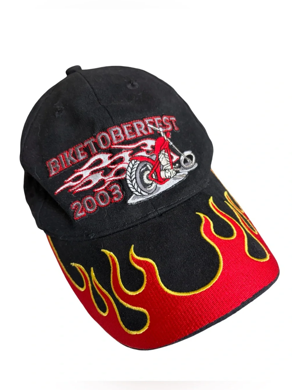 Lightning Clothing Biketoberfest 2003 Flame Motorcycle Hat Vintage