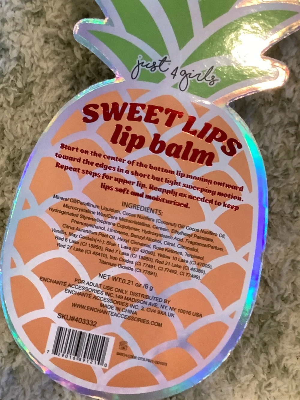 Just 4 Girls Sweet Lips adorable tropical