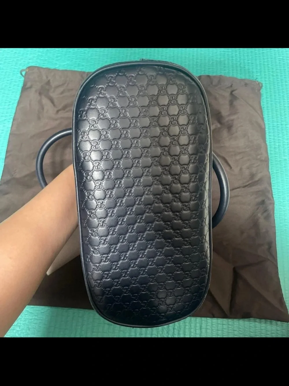 Gucci structured microguccissima gold