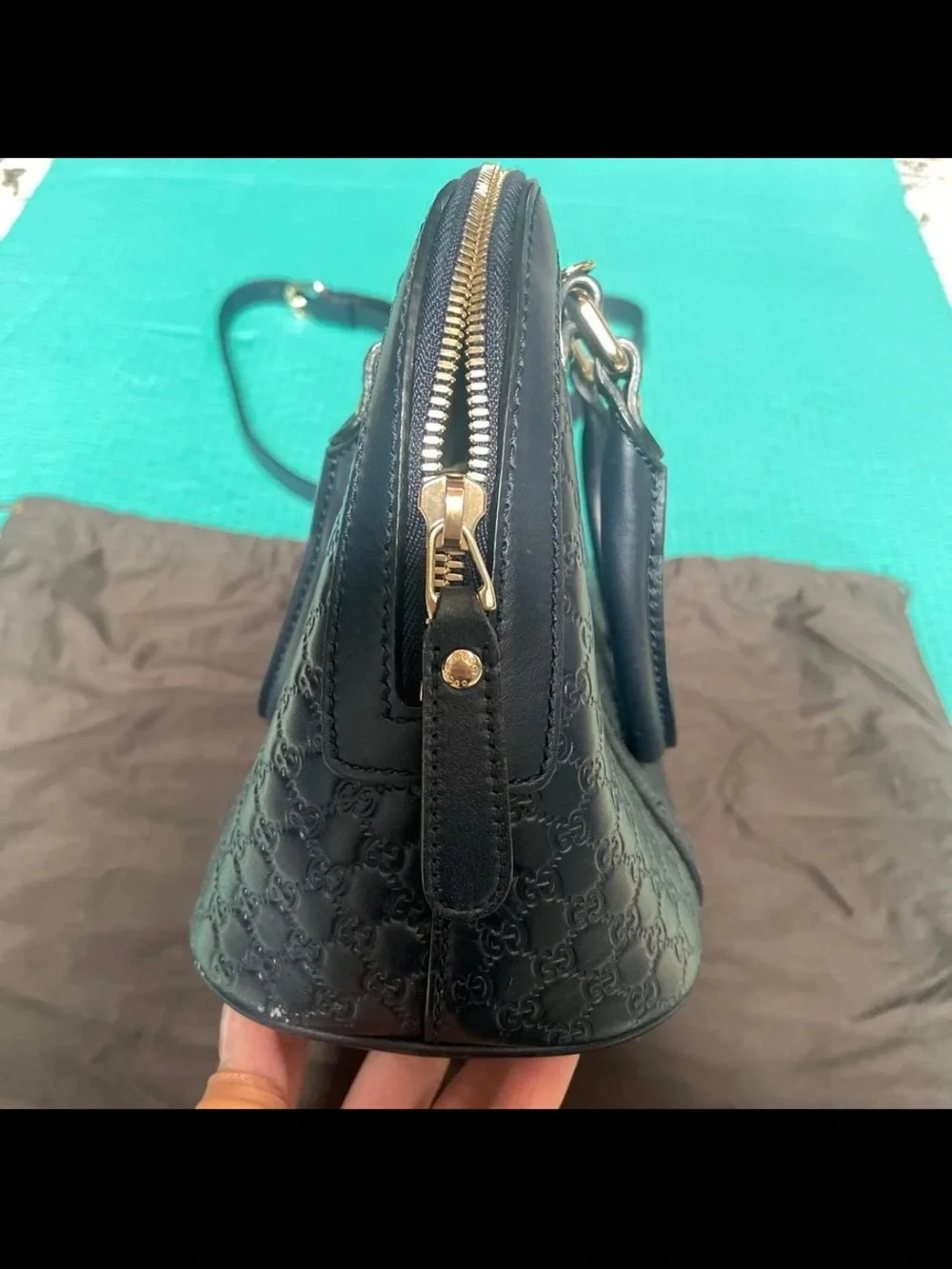 Gucci navy microguccissima wear
