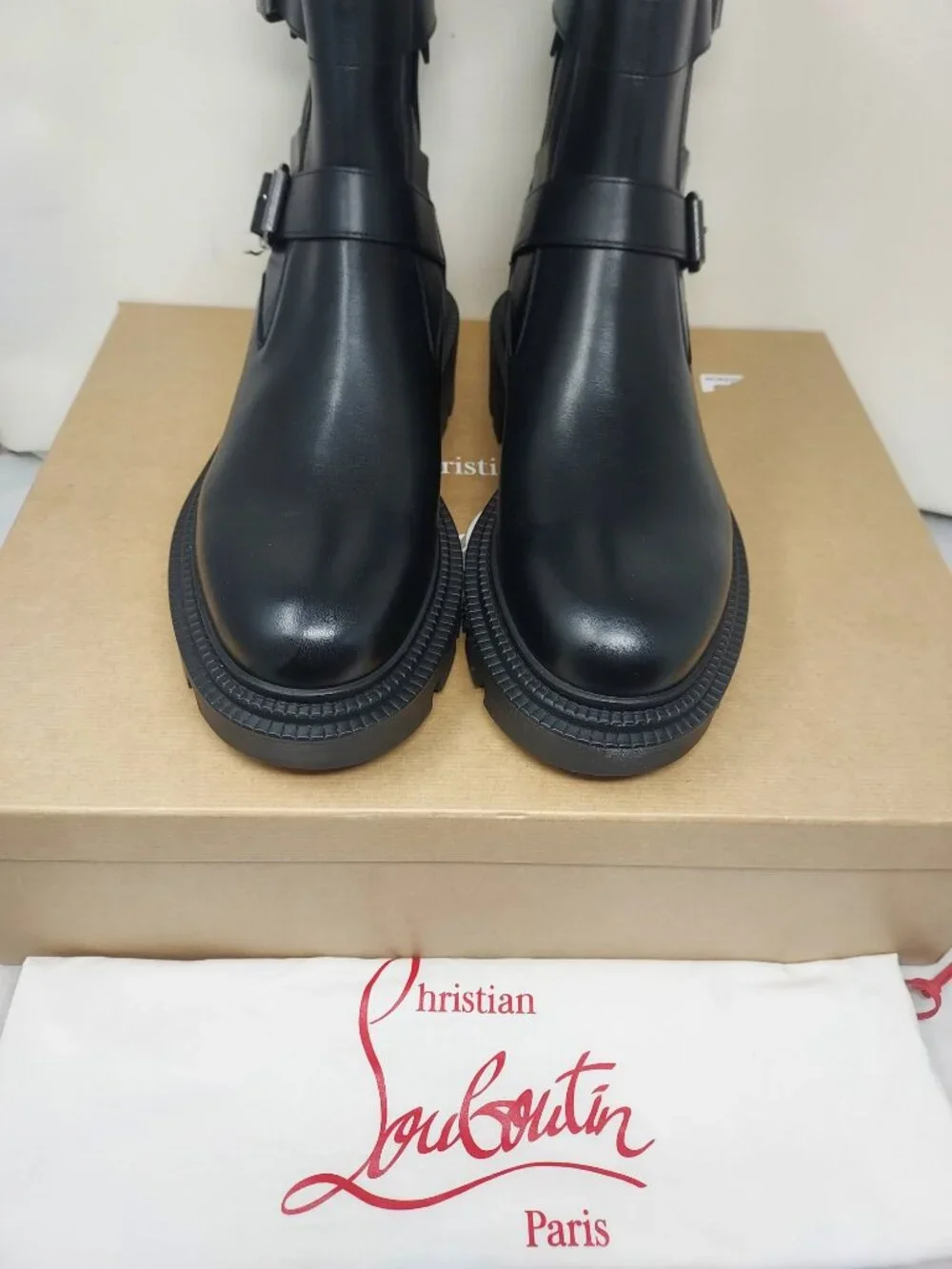 Christian Louboutin mens buckled louboutin