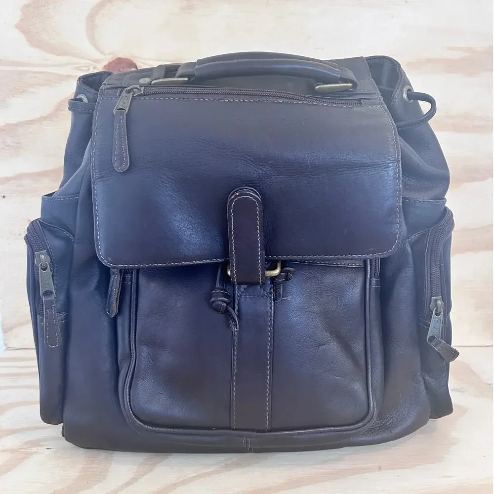 Clava American - Urban Survival Leather Backpack - Brown - Women's