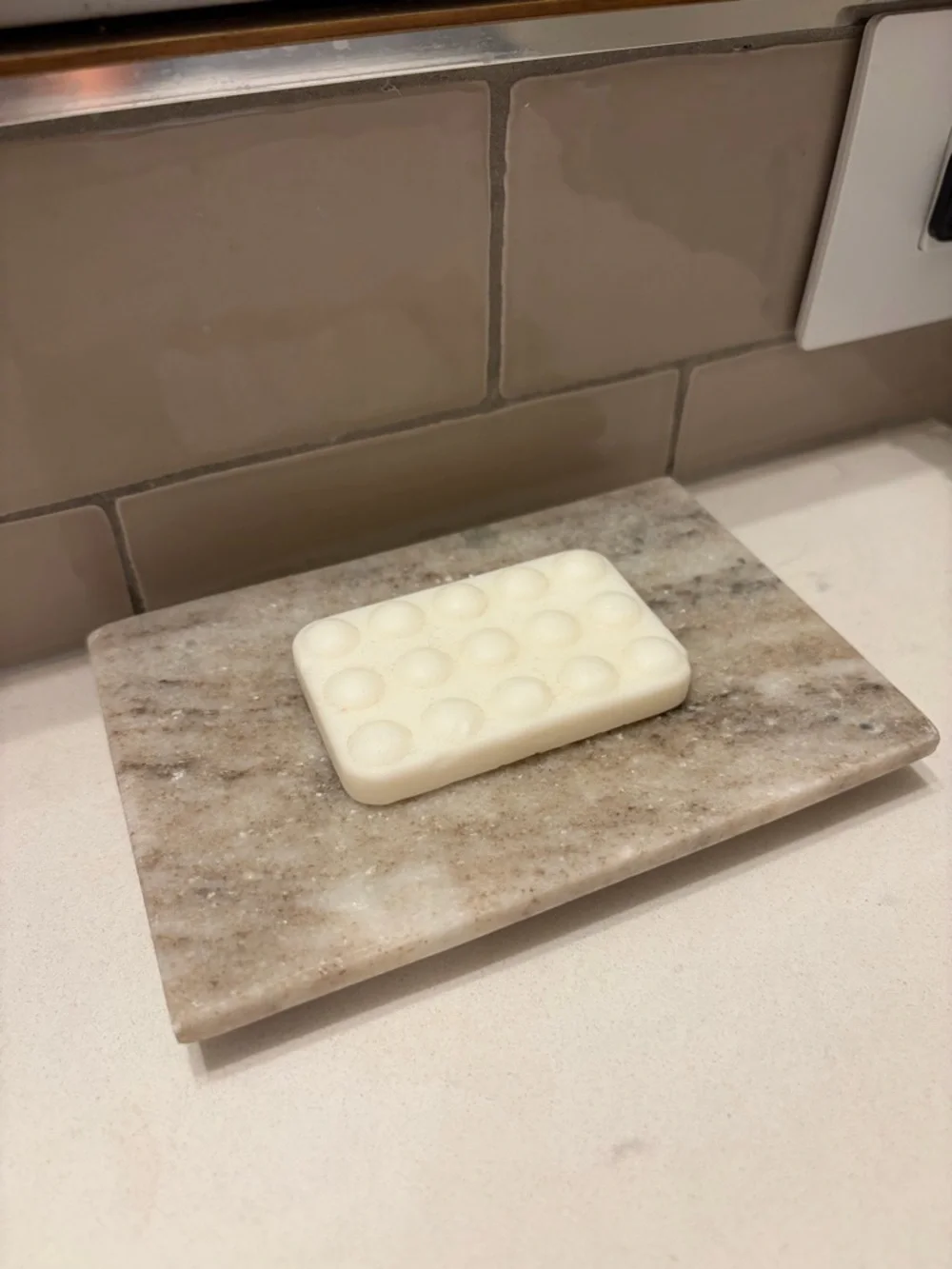 Tuscan Beige Elegant Marble Soap Tray