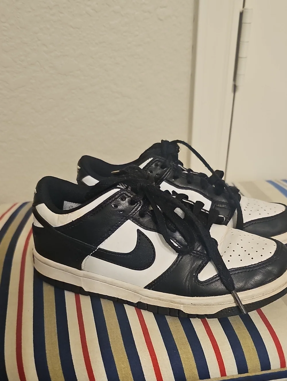 Nike Black and White Low-Top Swoosh Sneakers