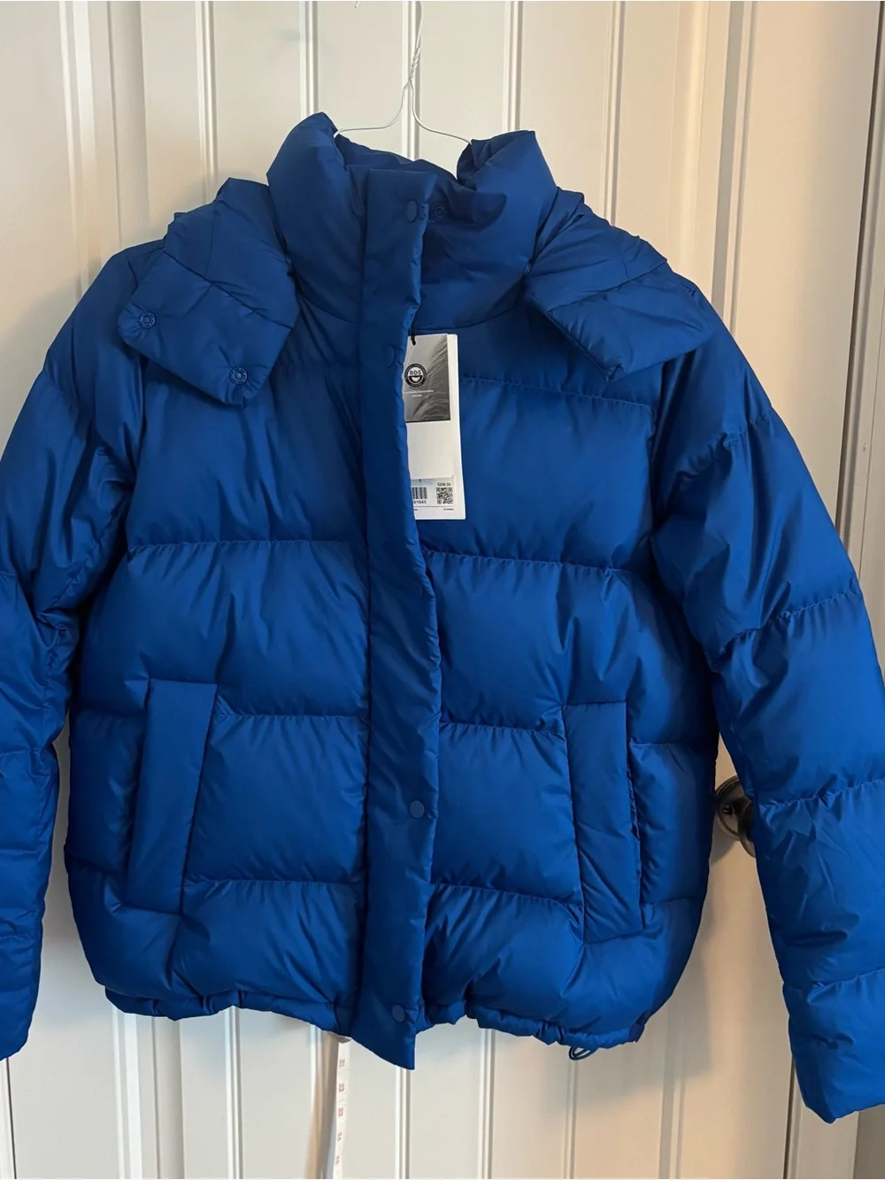 NWT Lululemon Athletica Wander Puff Jacket with Hood, Royal Blue, Size 8