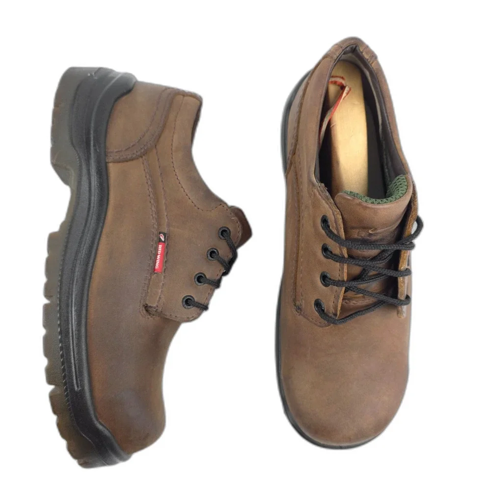 RED WING King Steel Toe Safety Work Shoe Low Top Oxford Brown Leather Workwear
