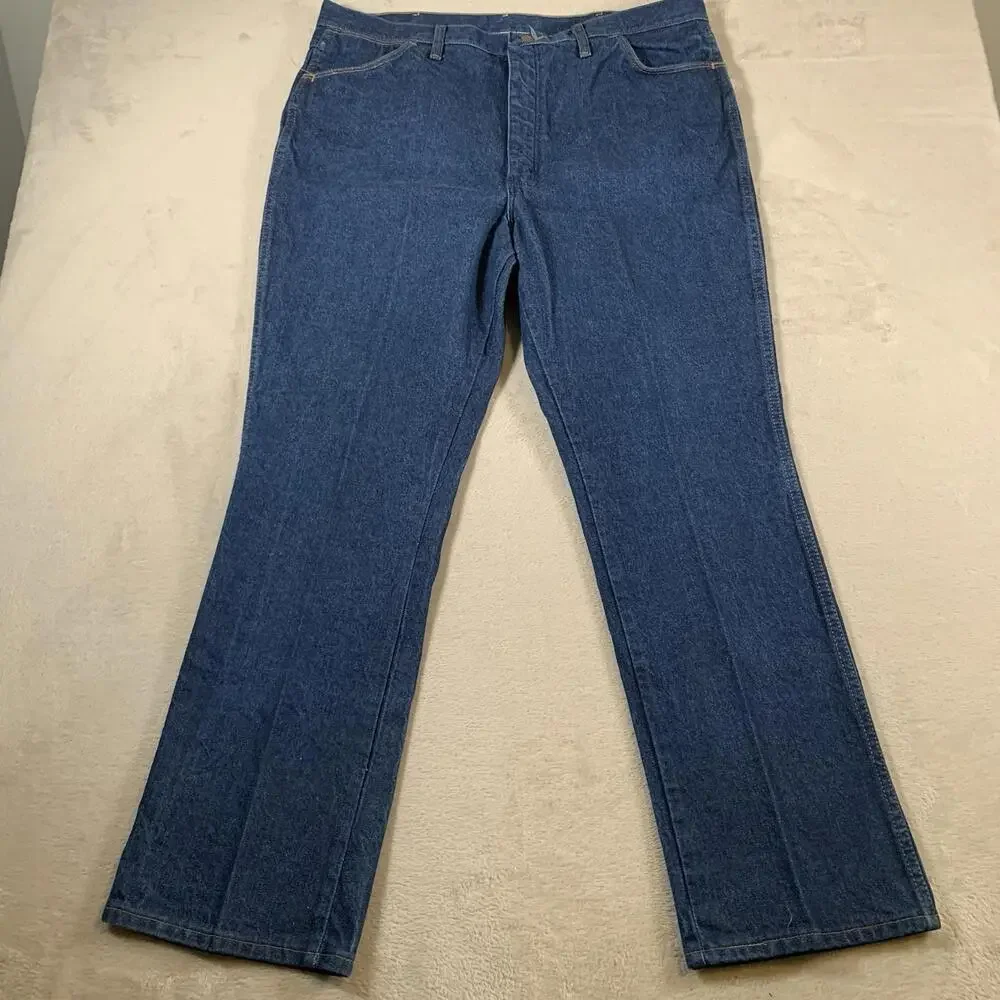 Wrangler Jeans Mens‎ Size 42x32 Blue Bootcut Cowboy Western Denim 945NAY Vintage