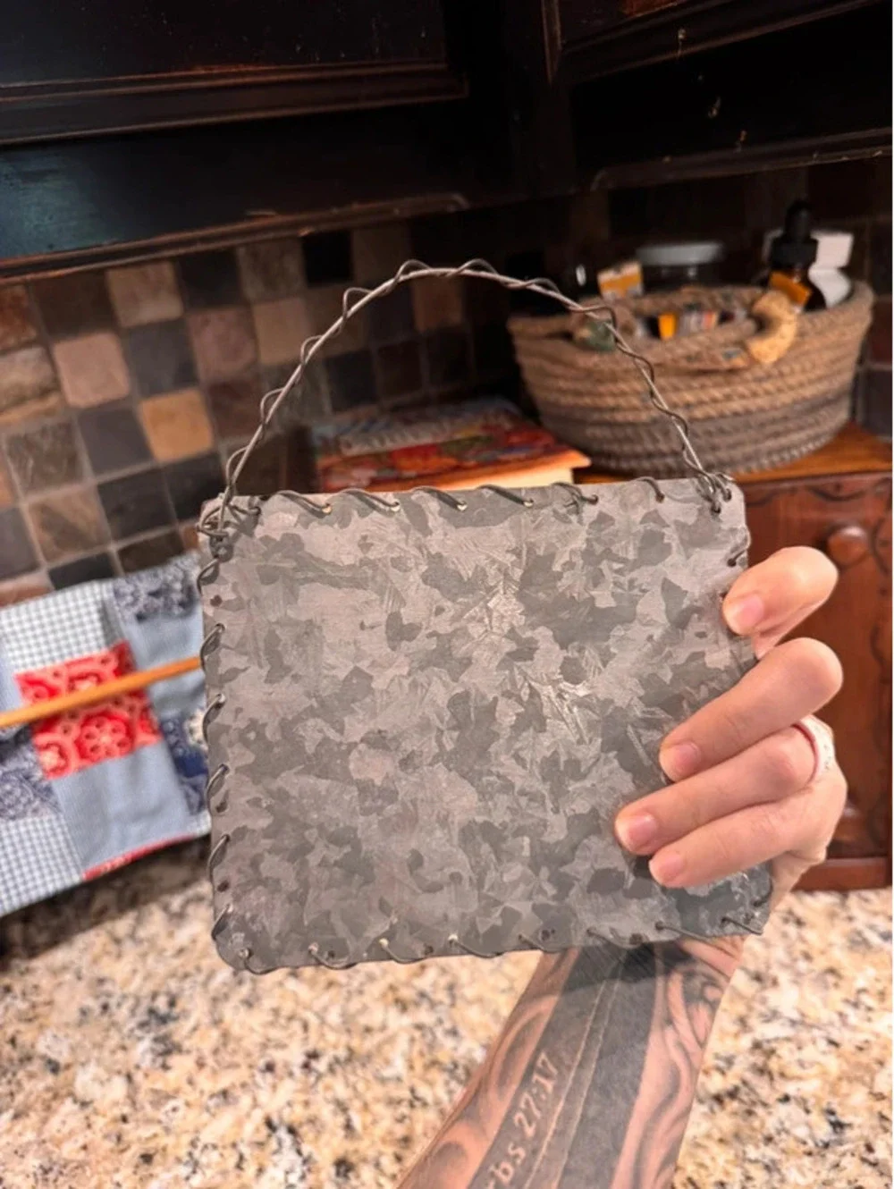 No Label galvanized wall