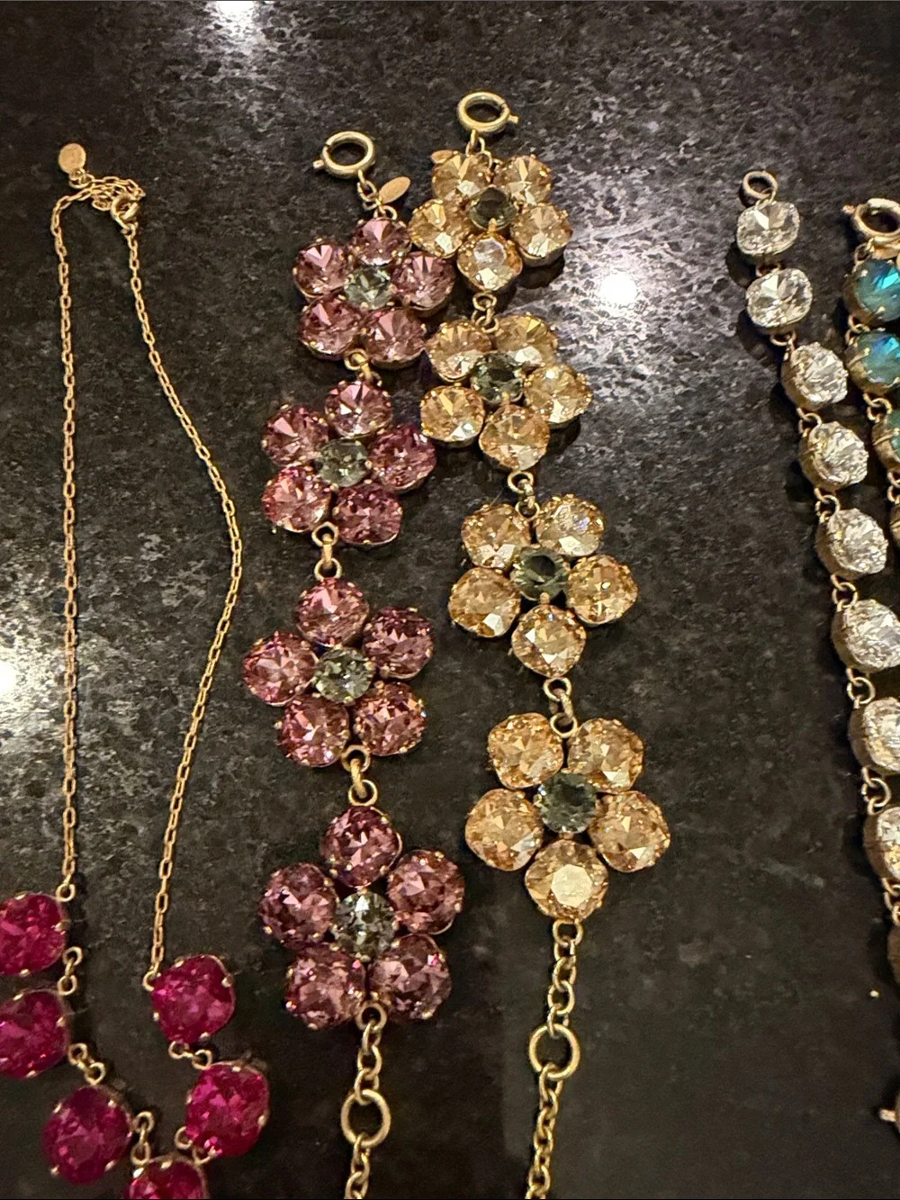 Catherine Popesco vie pink necklaces