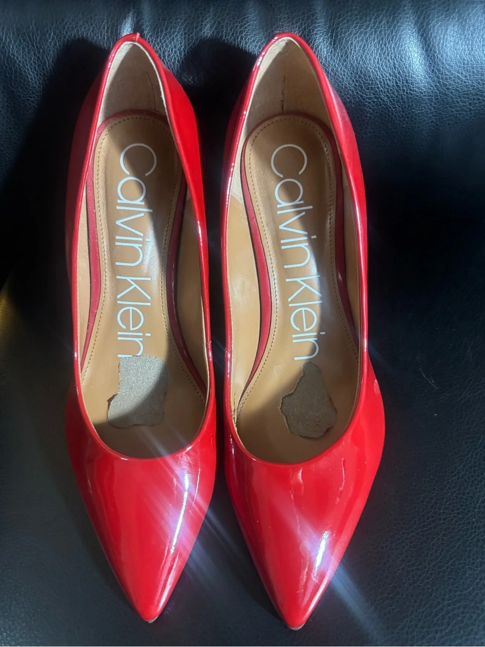 Calvin Klein leather smooth pumps