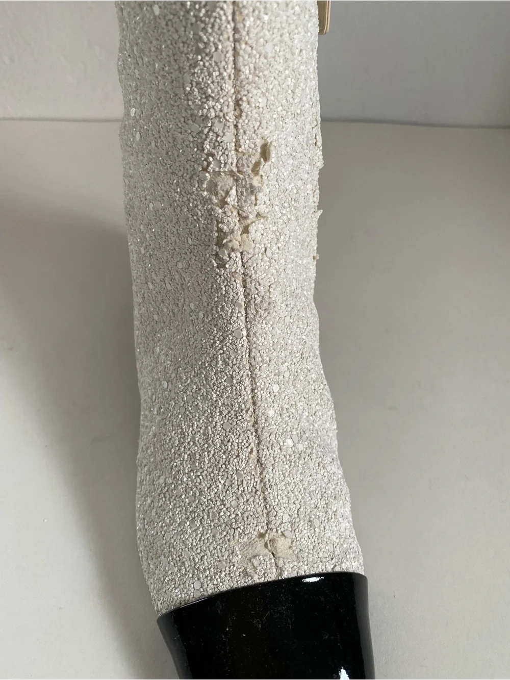 CHANEL sequined white