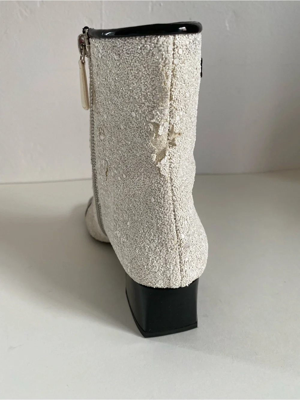 CHANEL sequined white