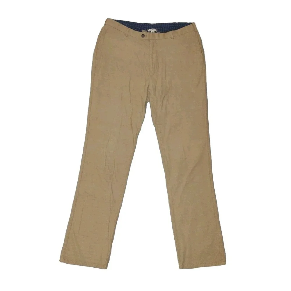 Peter Millar Men's Size 38x34 Tan Corduroy 5 Pocket Straight Leg Pants Stretchy