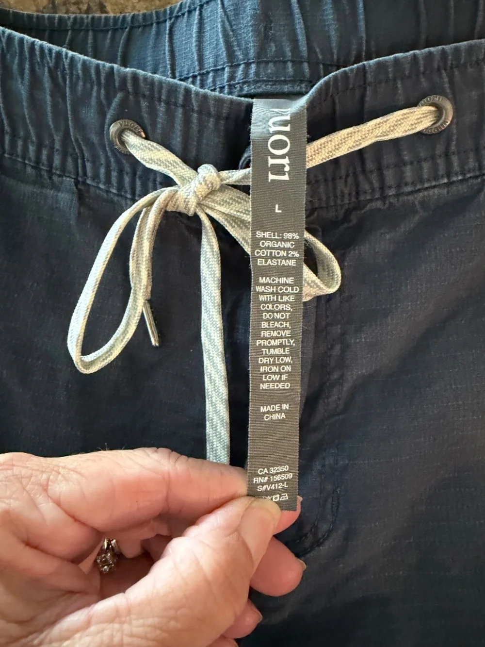 Vuori brand size