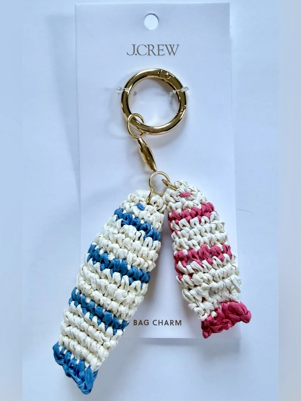 NWT J Crew Crochet Fish Bag Charm