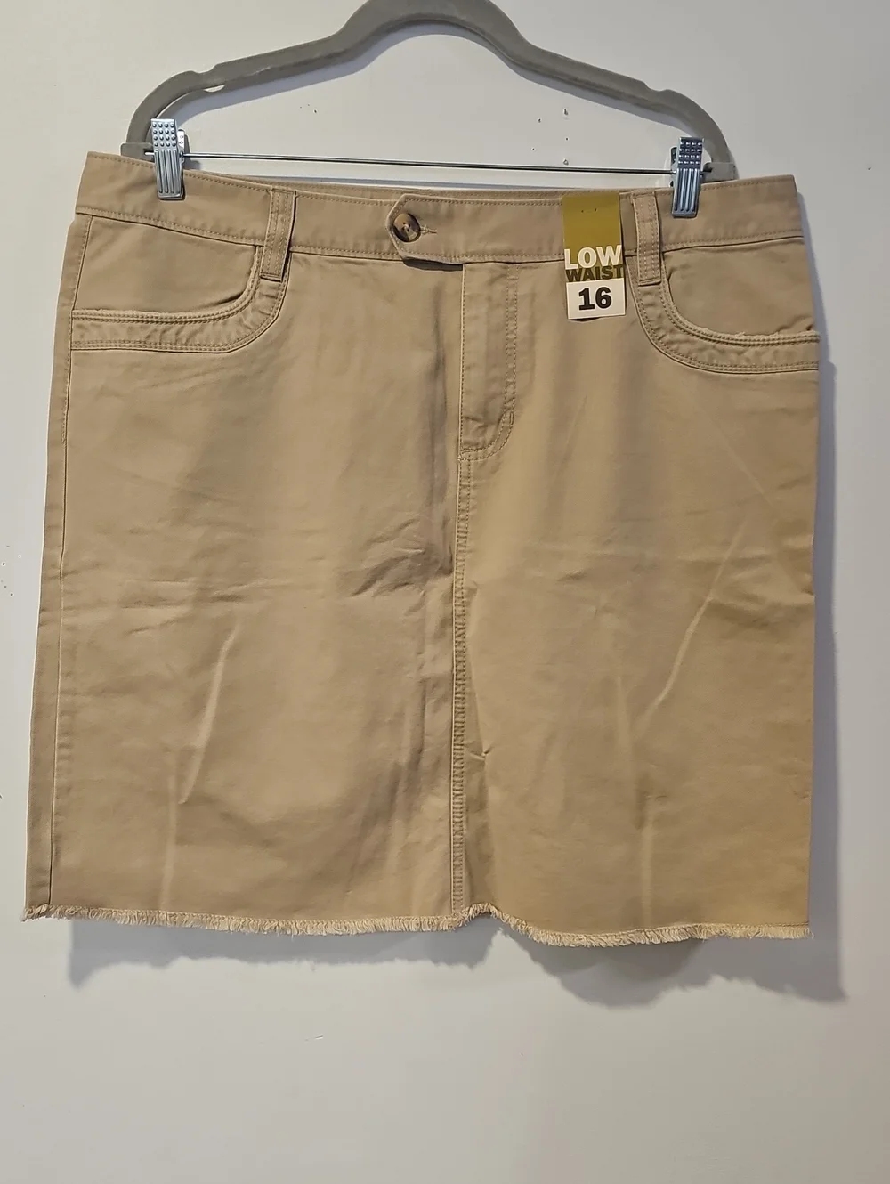 Old Navy Khaki Low-Rise Denim-Style Skirt