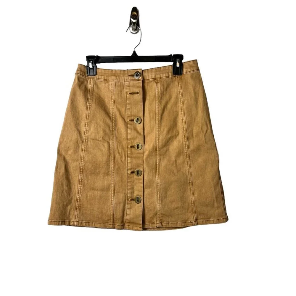 Anthropologie‎ pilcro and the letter press button up skirt women’s size 8
