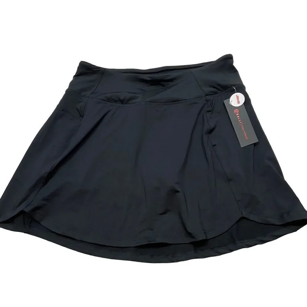 New with Tags‎ Bally Total Fitness Dry-Will Black Skort Size XL
