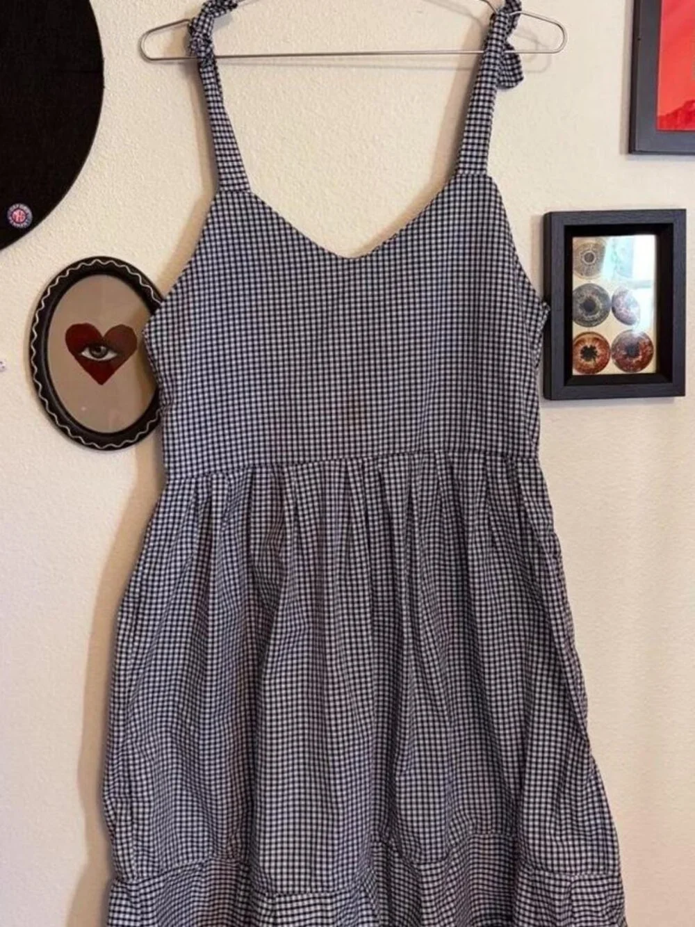 Leveret Handmade Gingham Print Midi Dress