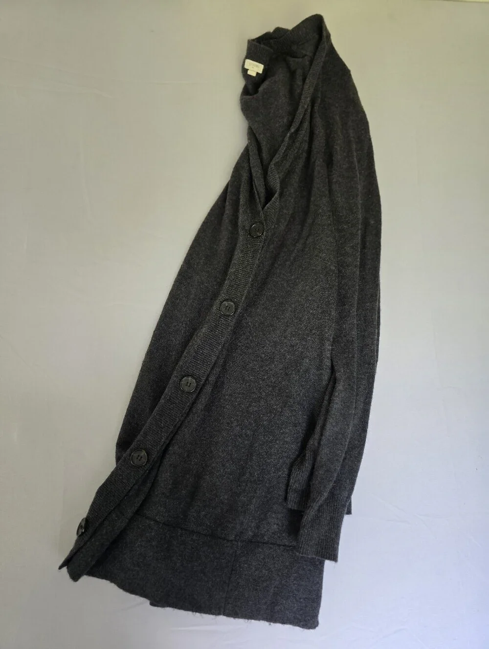 J.Crew Long Button Cardigan Merino Wool Cashmere Blend Sweater Size Small