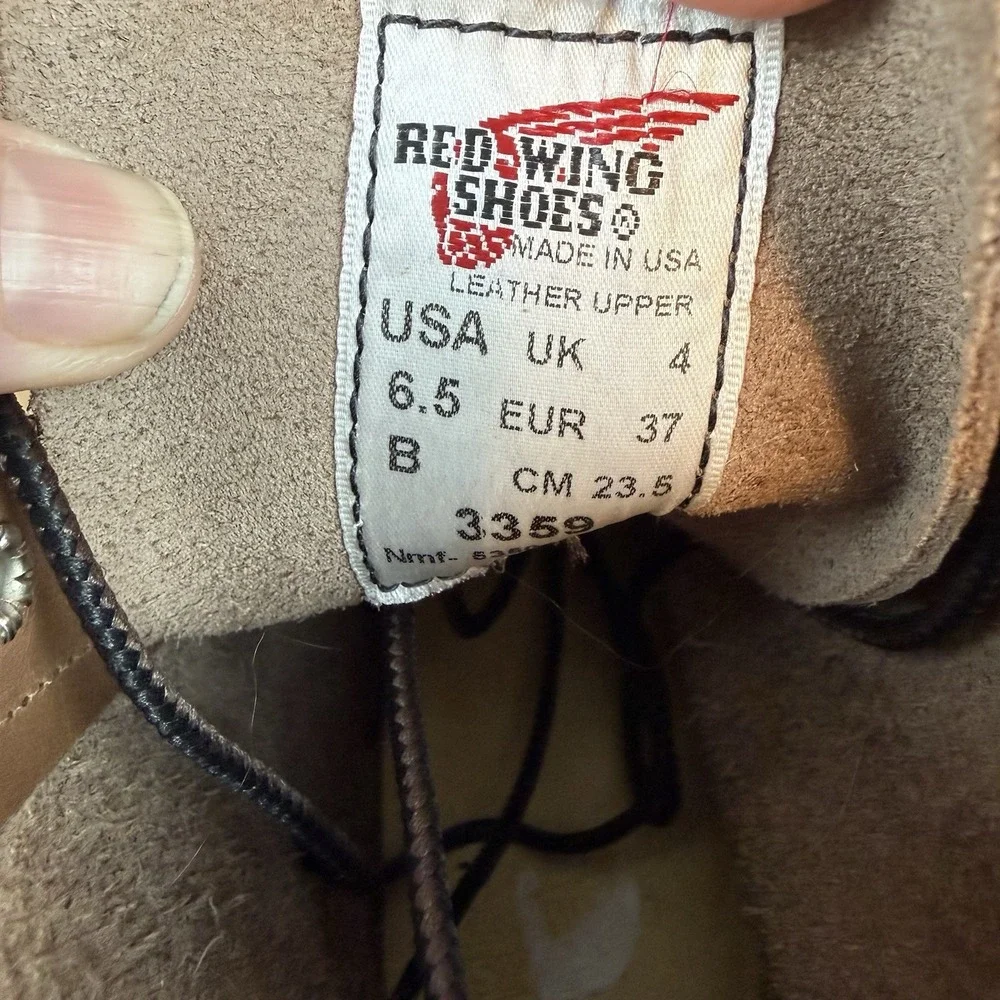 Red Wing Shoes size standard