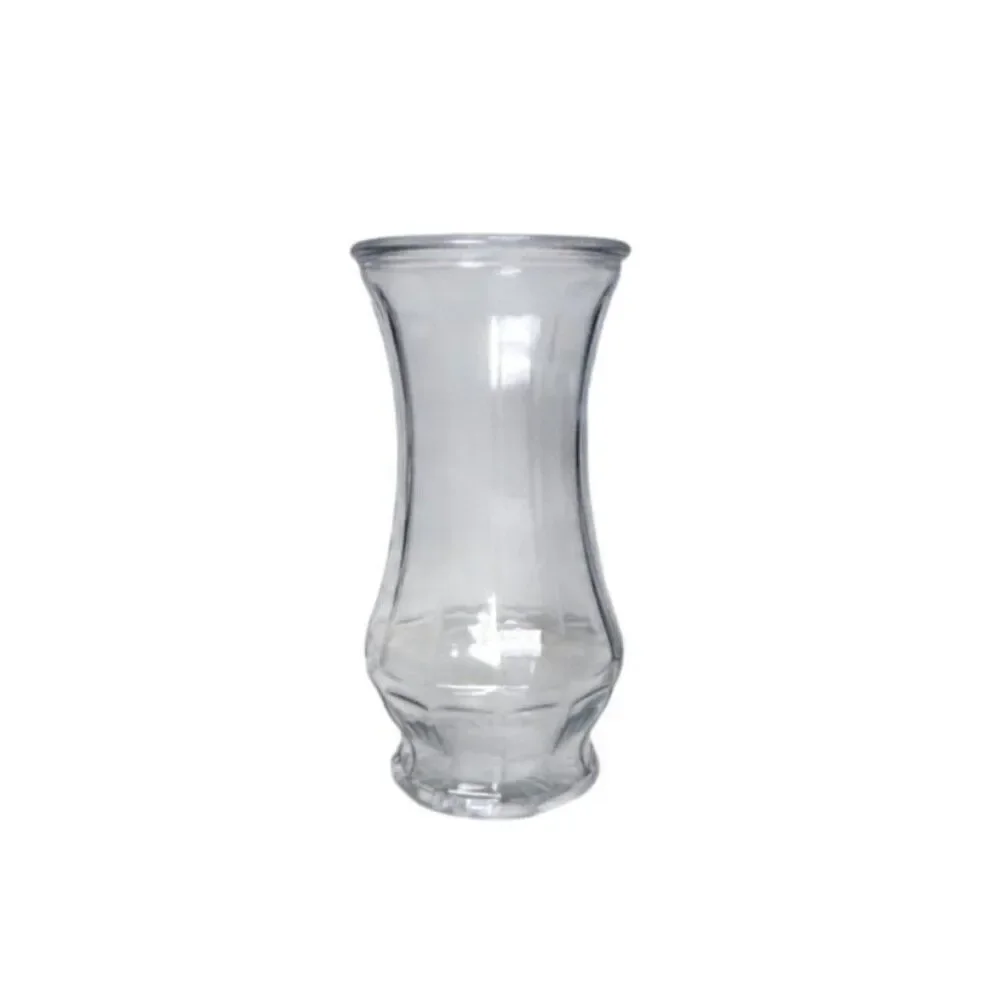 Clear Glass Fluted Vase 9