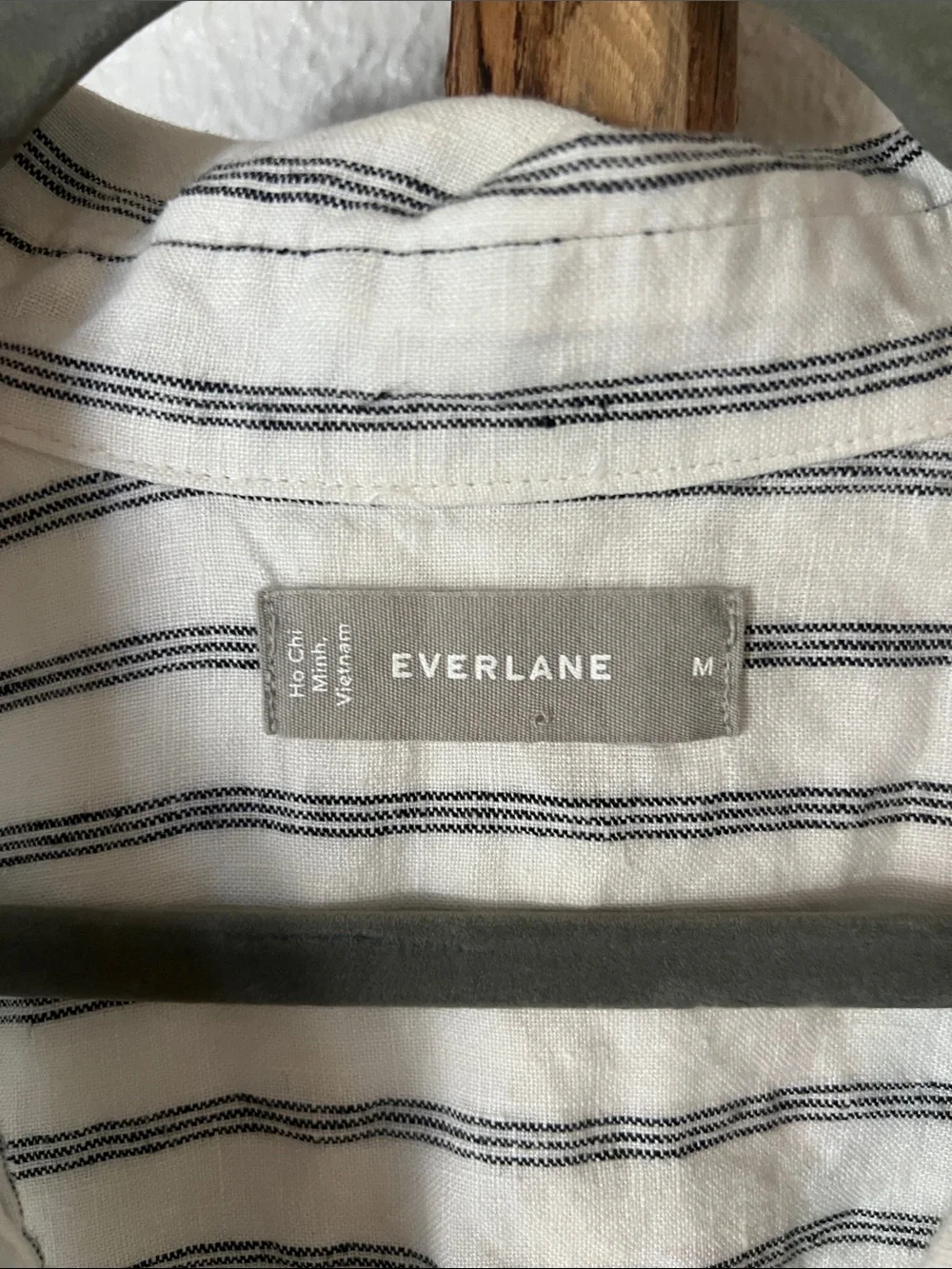Everlane stripes or button