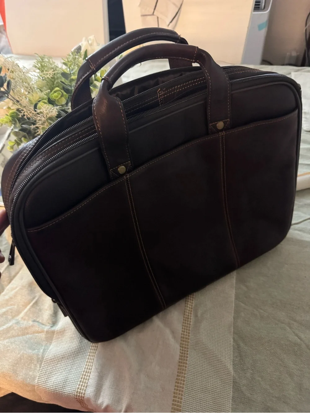 Heritage leather briefcase