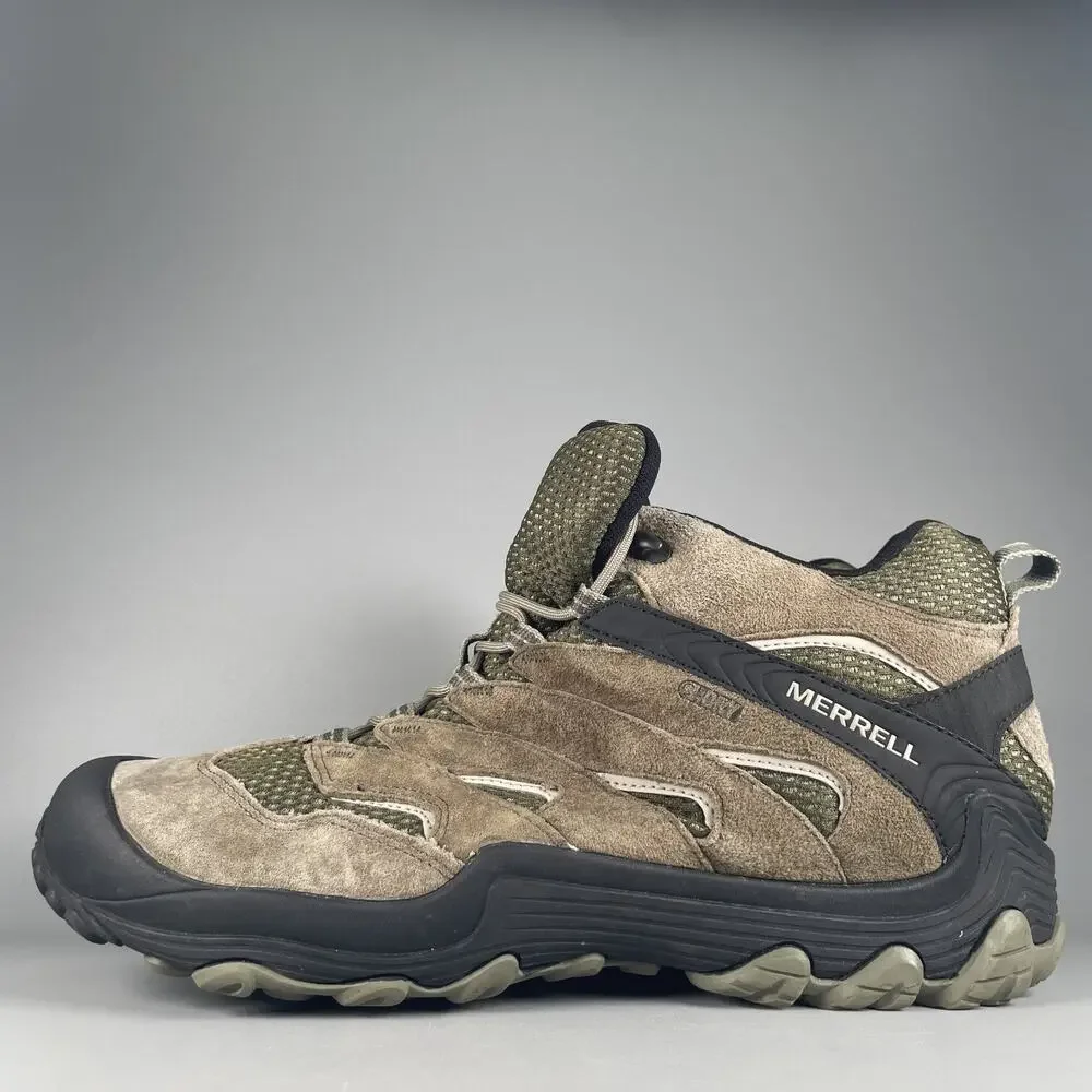 Merrell Moab 2 Men's Size 14 Earth Green Suede Mid Waterproof Hiking Boots Shoes