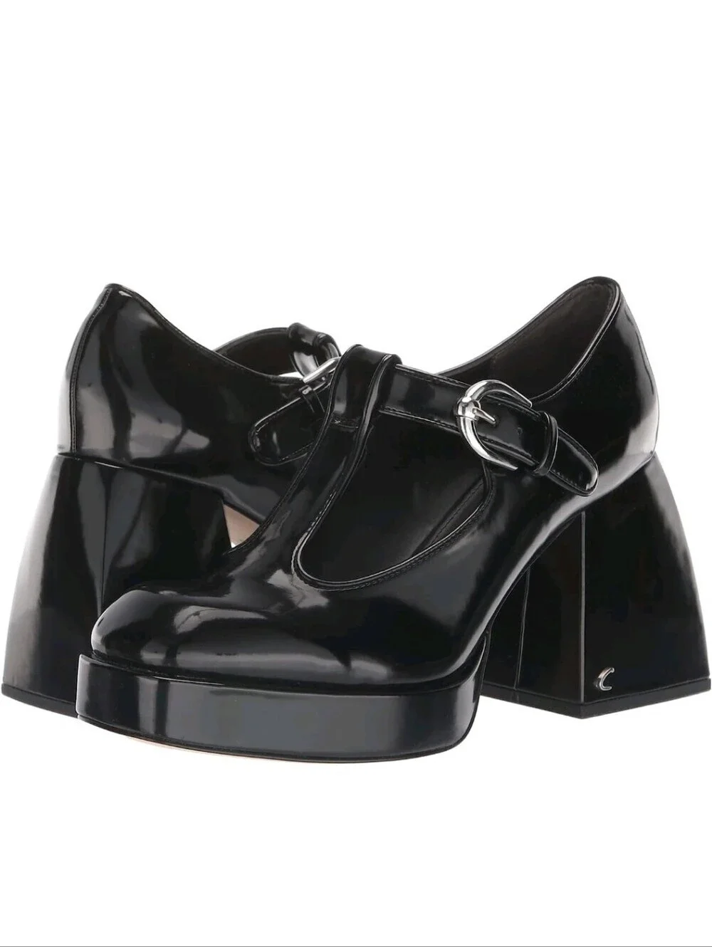 Circus Sam Edelman Kay Black Platform Mary Jane Heels Size 8.5 Chunky Block Pump