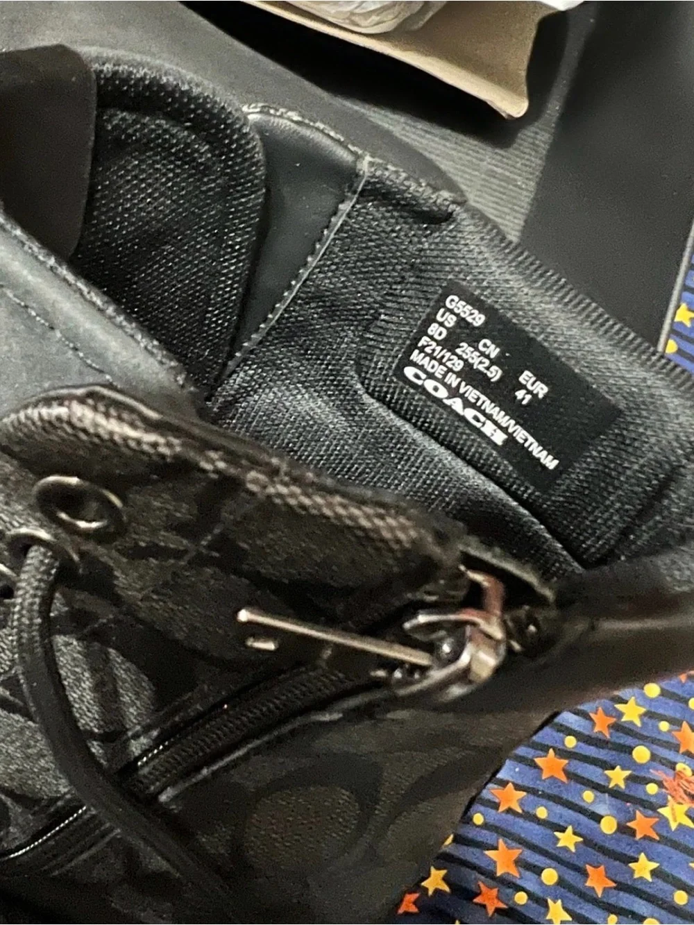 Coach sleek boot leather
