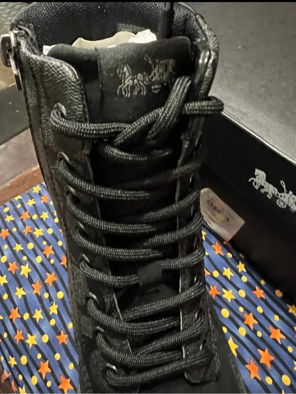 Coach front black jacquard