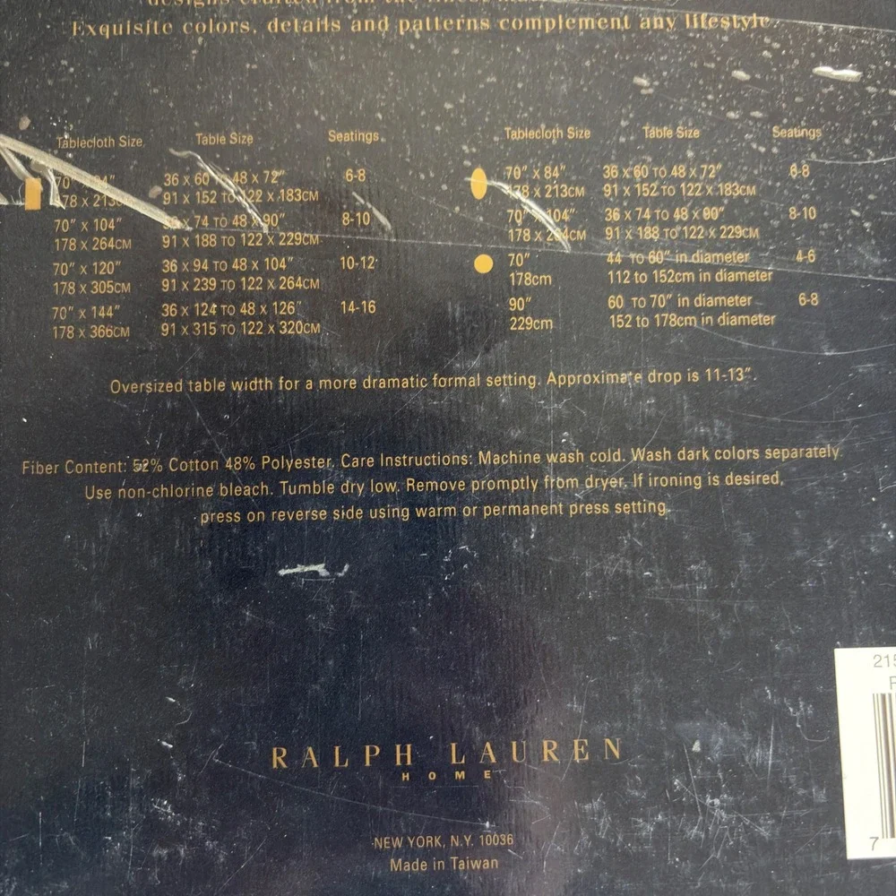 Ralph Lauren Home measurements length