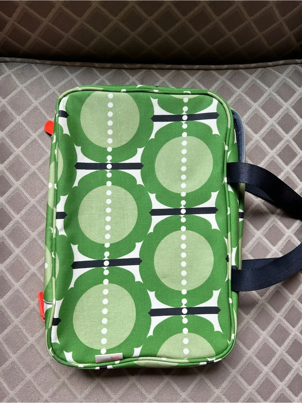 Orla Kiely for Target Green and White Retro Dot Cosmetic Bag