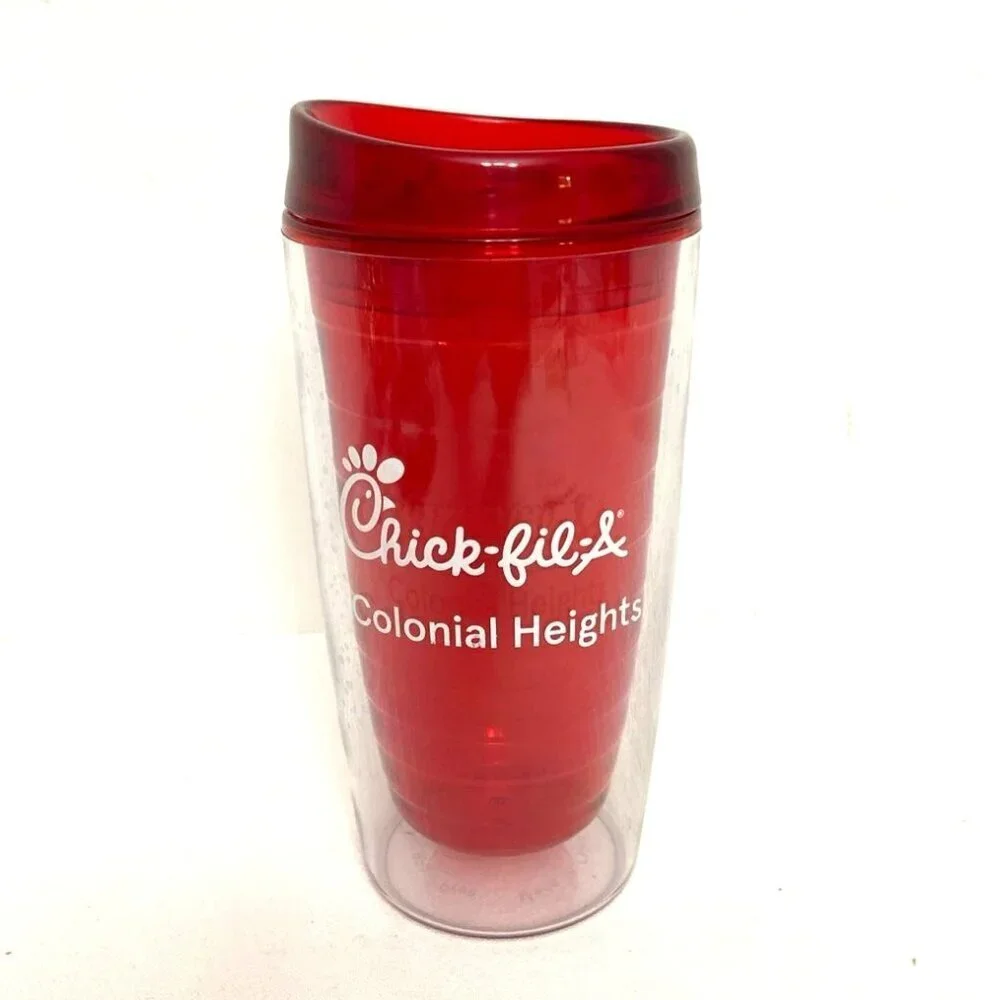 Chick Fil A Red Tumbler w/ Lid 16 oz BPA Free Colonial Heights‎