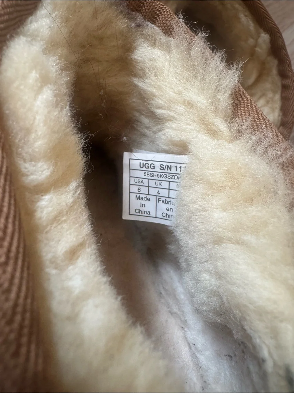 UGG plush shearling