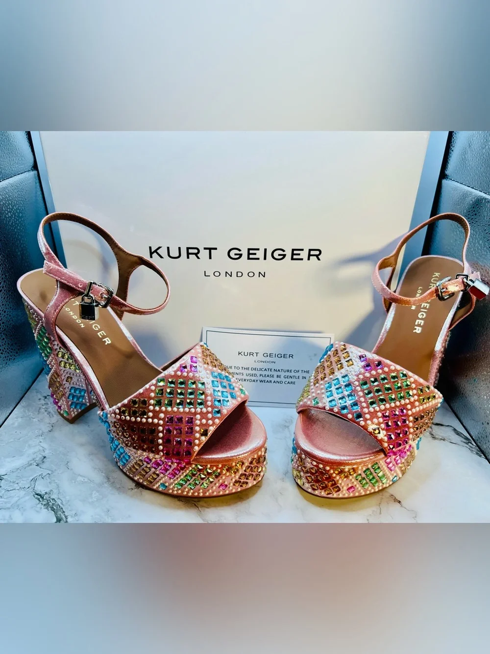 Kurt Geiger shimmering upper sole