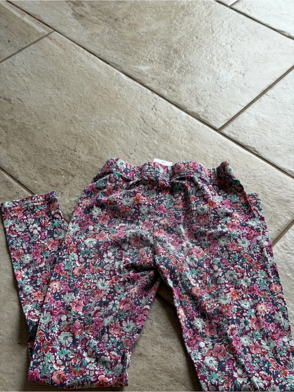 Carter's Girls Floral Print Leggings - Purple, Pink, Teal