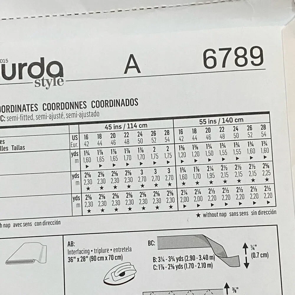 Burda sewing pattern