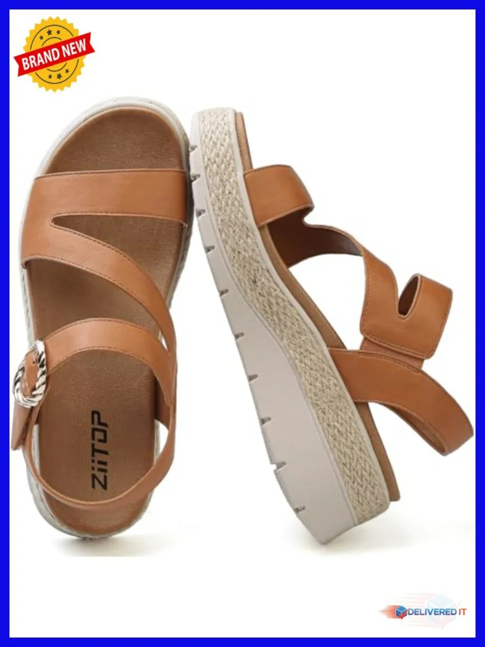 Wedge Platform Espadrille Sandals with Orthopedic Arch Support Adjustable Ankle