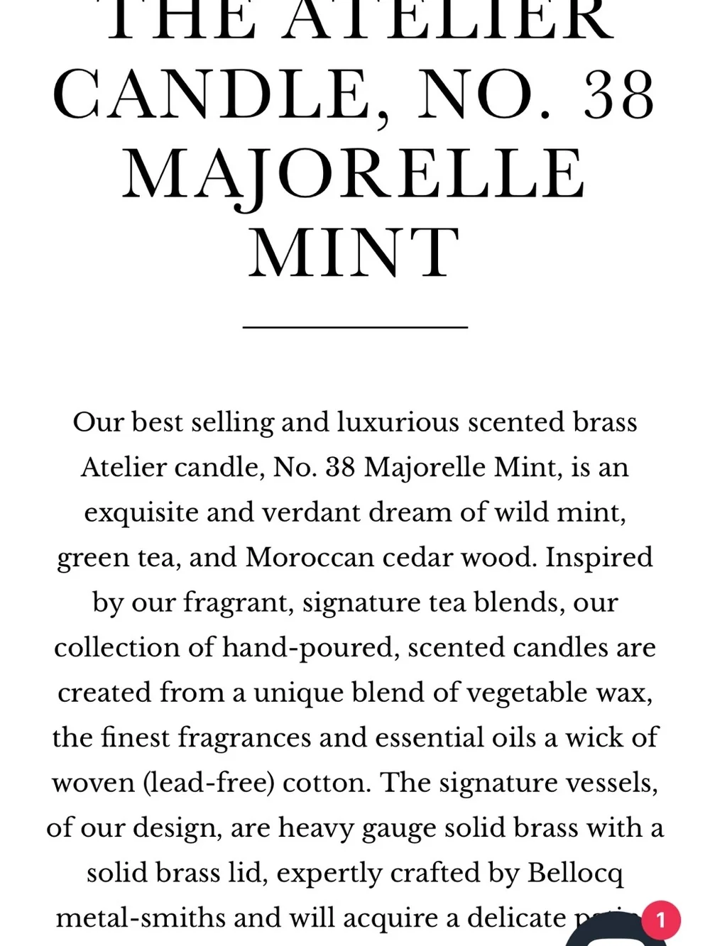 Bellocq description scent