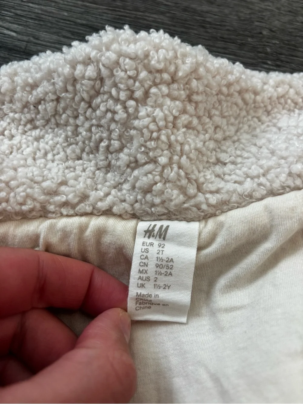 H&M kids size
