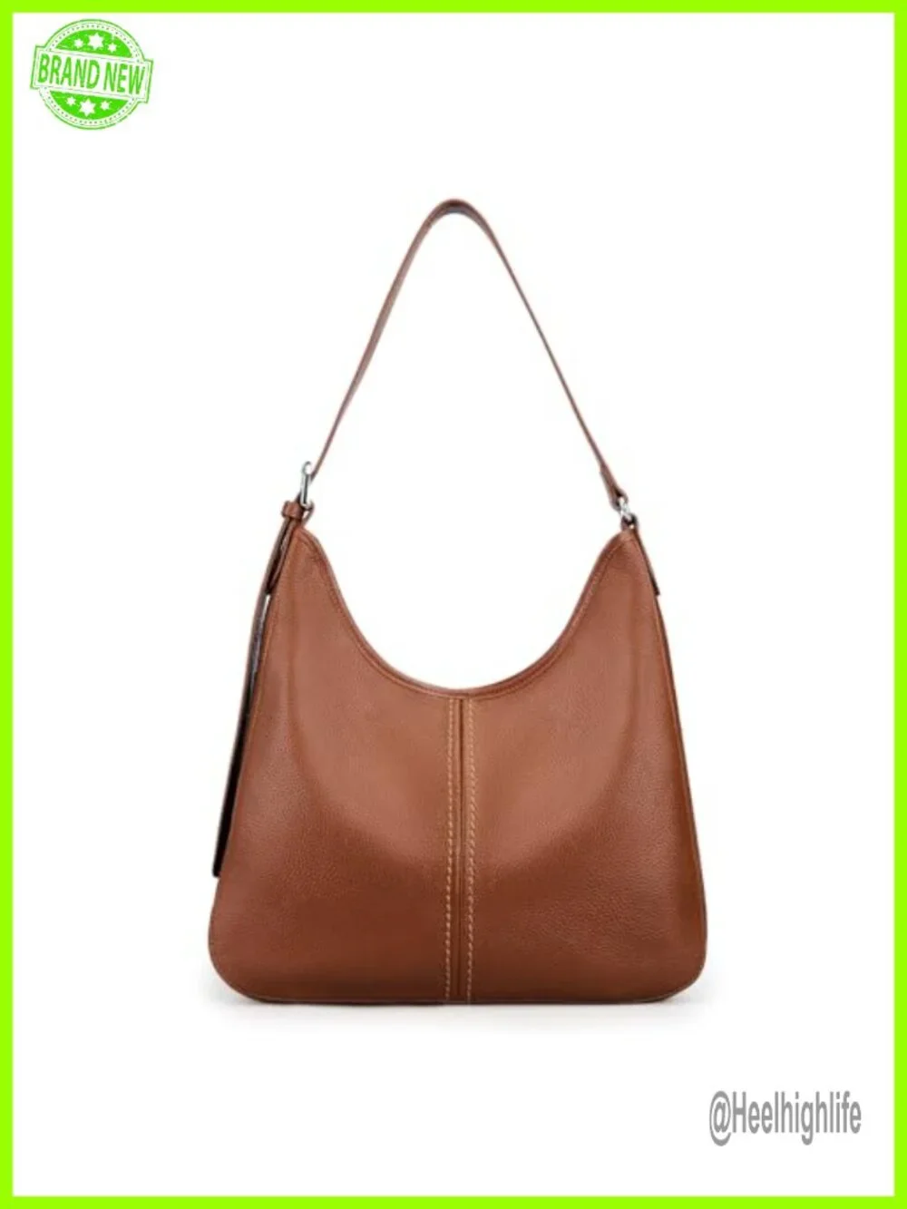 Genuine Leather Hobo Bag for Women, Top Grain Real Leather Shoulder Bag with