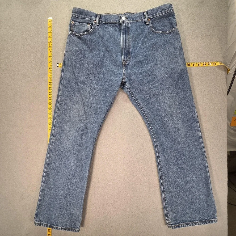 Levis 517 Jeans Mens Medium Wash Blue Denim‎ Bootcut Zip Fly Fits 38x30
