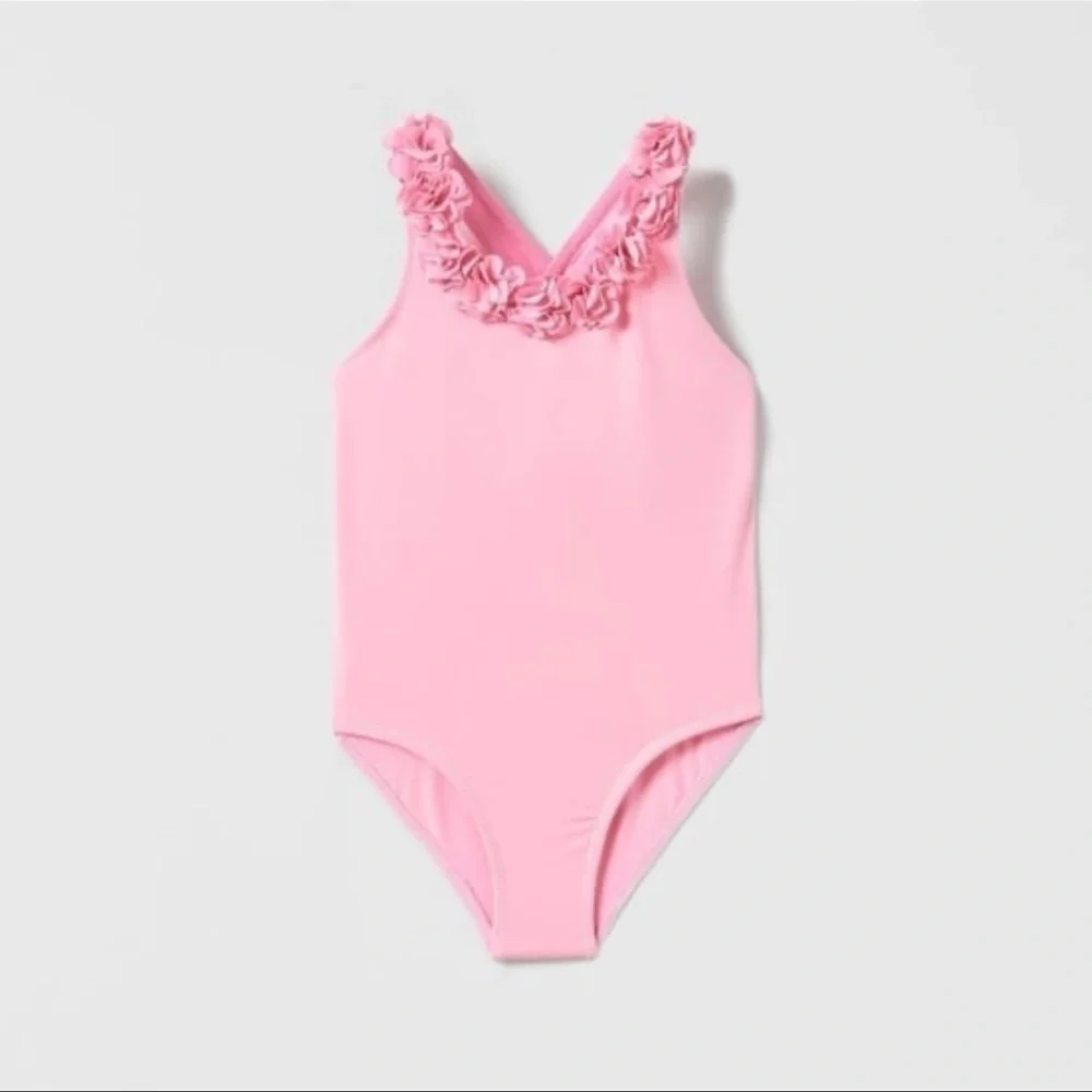 Zara Kids Pink Floral Swimsuit - Size 4-5 Years