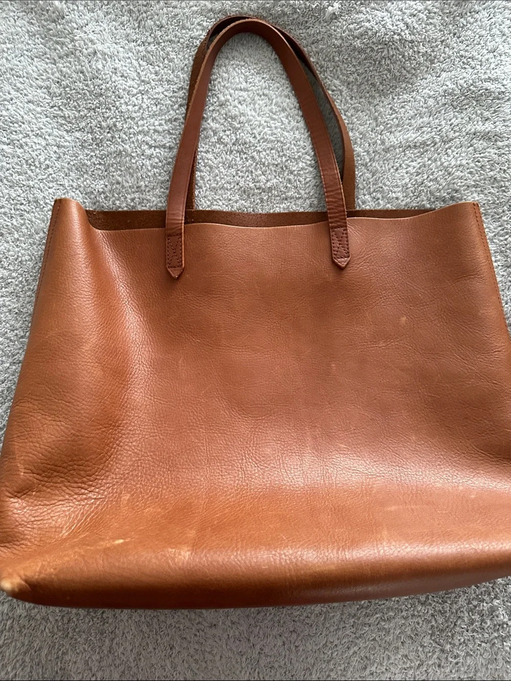 Madewell Tan Leather Tote Bag
