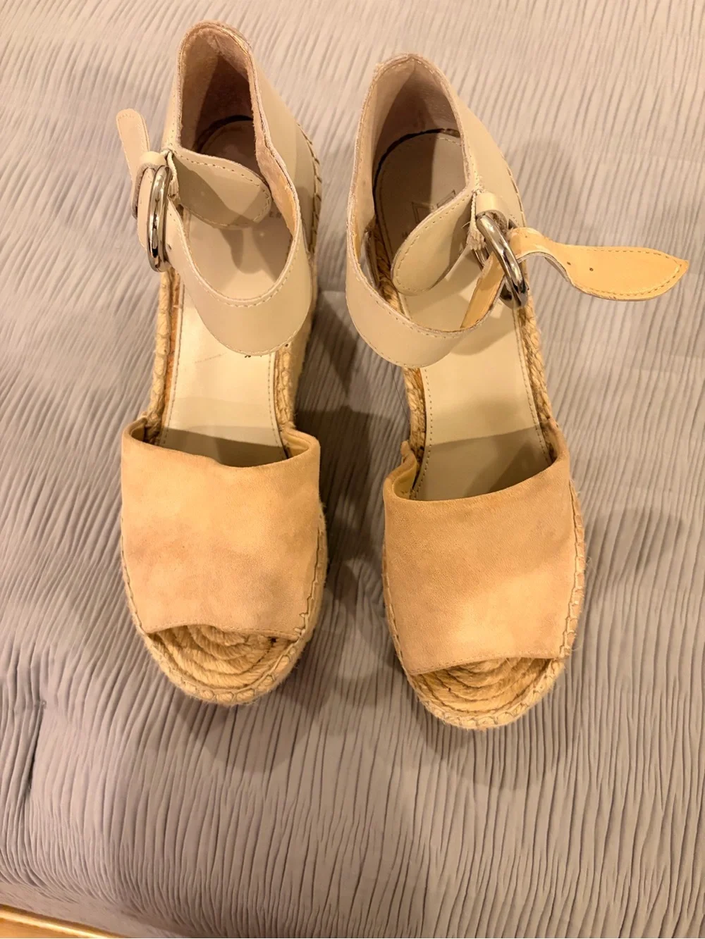 Marc Fisher suede platform braided