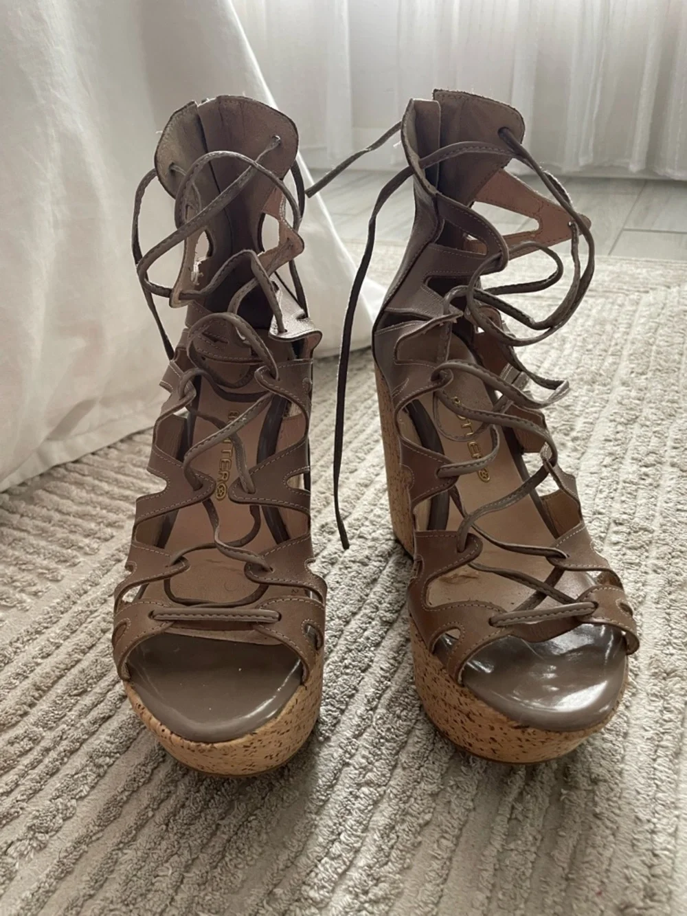 Botter taupe lace
